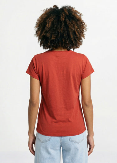 T-shirt brodé ajouré manches courtes Tomette