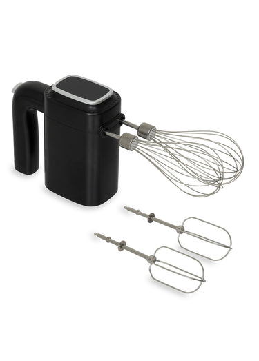 Batteur sans fil 7 vitesses, fouets métal Noir