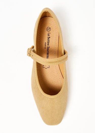 Ballerines style babies avec bout carré Taupe