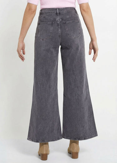 Jean coupe très large, spécial PETITE Gris moyen