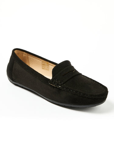 Mocassins aspect daim Noir