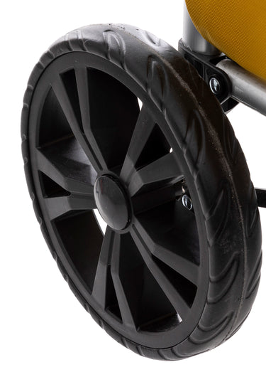 Chariot de courses compact en tissu Moutarde