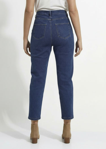 Jean droit taille haute 7/8 stretch Stone