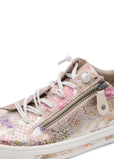 Baskets fleuries lacets élastiqués + zips Fleurs