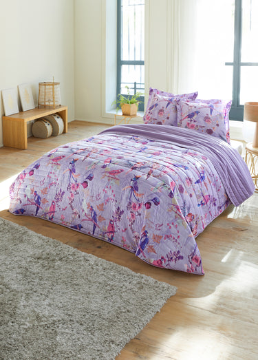Couvre-lit microfibre matelassé imprimé Imprime Parme