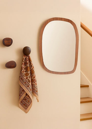 Miroir forme ovale, effet organique Naturel