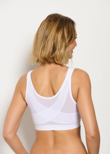 Soutien-gorge sans armatures ouvert devant Blanc