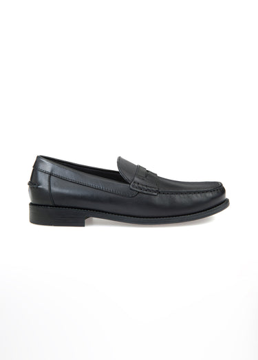 Mocassins classiques en cuir avec patte Noir