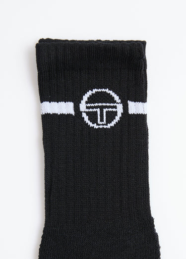 Chaussettes de sport hautes, avec logo Noir