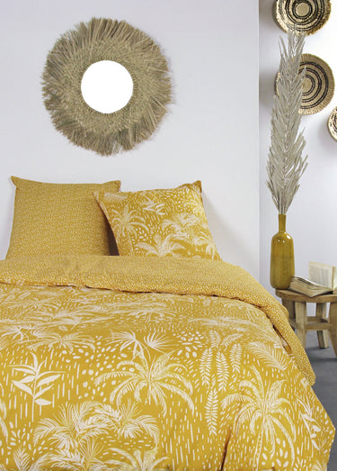 Parure pur coton 240 x 220cm, Exotique Ocre