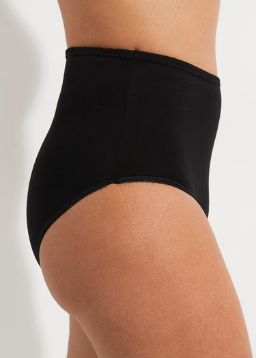 Culotte taille haute coton - lot de 6 Noir Lot6
