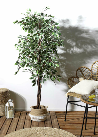 Plante artificielle feuillage panaché Vert