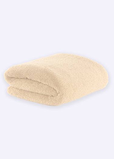 Grand plaid chaud coral fleece 2m x 1,5m Beige