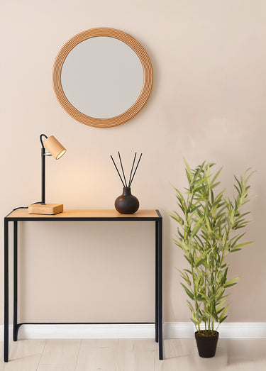 Grande plante artificielle Bambou + pot Noir