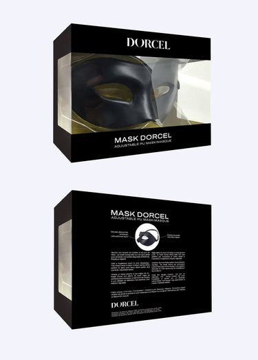 Masque ajustable façon cuir, Dorcel Noir