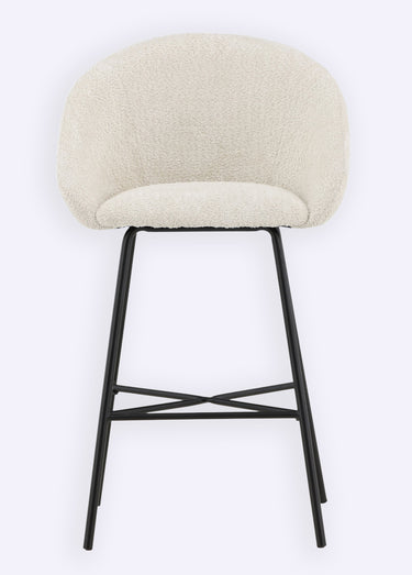 Chaises de bar confort et pieds acier Blanc