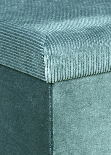 Banc coffre en velours cotelé GIULIA Bleu