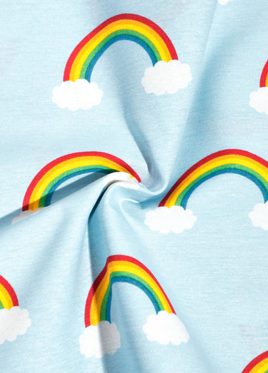 Coupon tissu déco, arc en ciel 2x1,4m Fd Bleu