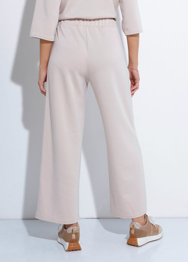 Pantalon coupe confort maille souple Beige