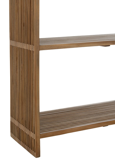 Bibliothèque en teck, design ajouré 2N Naturel