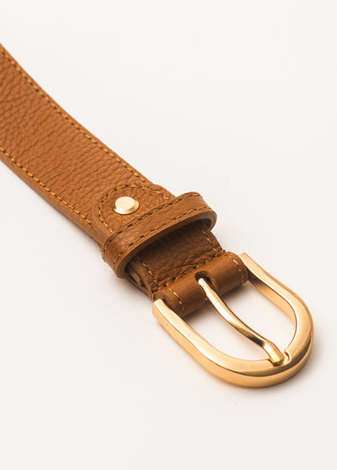 Ceinture en cuir avec boucle Camel