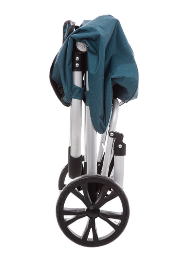 Chariot de courses compact en tissu Bleu