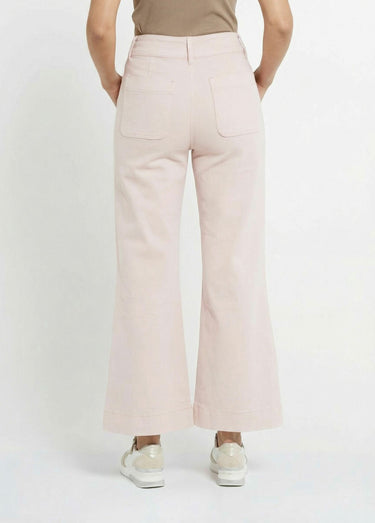 Jean flare taille haute, spécial PETITE Rose des bois