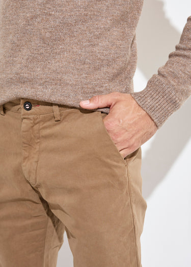 Pantalon chino chic poches italiennes Camel