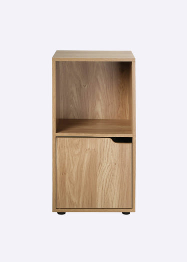 MODU Table de chevet 2 cases + 1 porte Marron