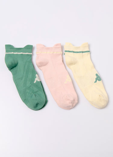 Lot de 3 Socquettes texturées pastel Rose Lot 3