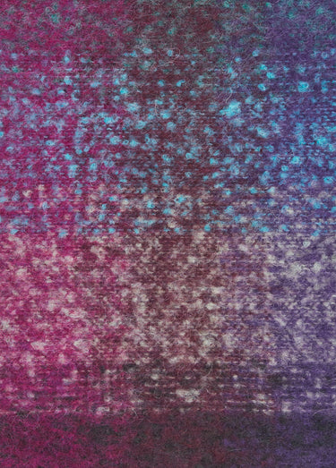 Écharpe frangée multicolore avec mohair Violet