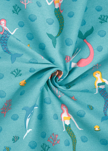 Coupon tissu déco sirènes, 3x1,4m Imp Sirene