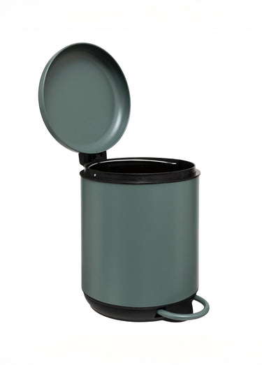 Poubelle de salle de bain en acier Vert