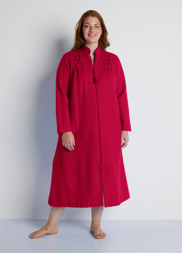 Peignoir zippé maille Courtelle® Rubis