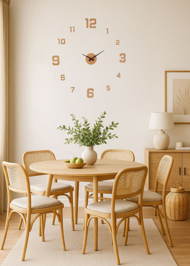 Maxi horloge murale en bois, à installer Bois Clair