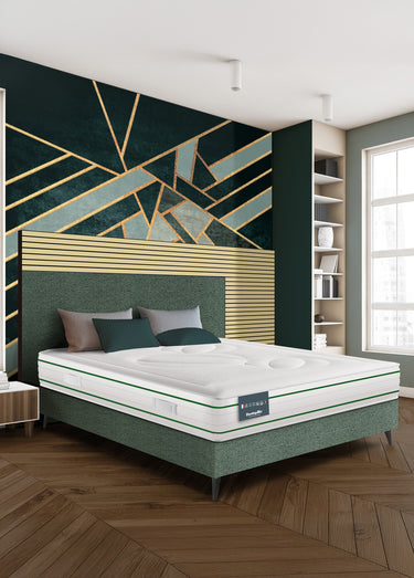 Matelas latex bi face, 7 zones haute résilience, haut. 22cm Blanc