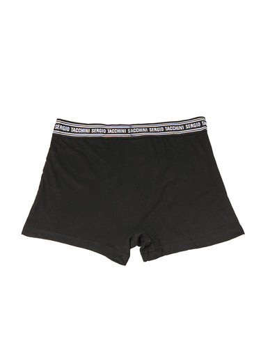 Boxer uni coton mélangé Noir