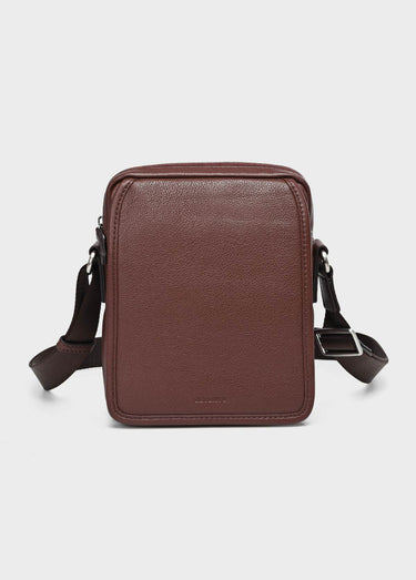 Sacoche homme en cuir avec rabat Chocolat