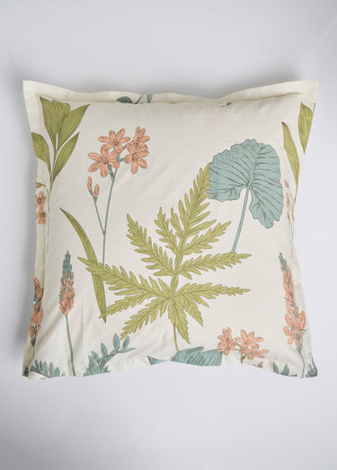 Taie imprimée percale 80 fils/cm² oreiller traversin Beige
