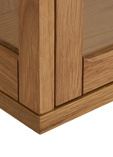 Armoire murale vitrée chêne ZAMORA 1C Marron