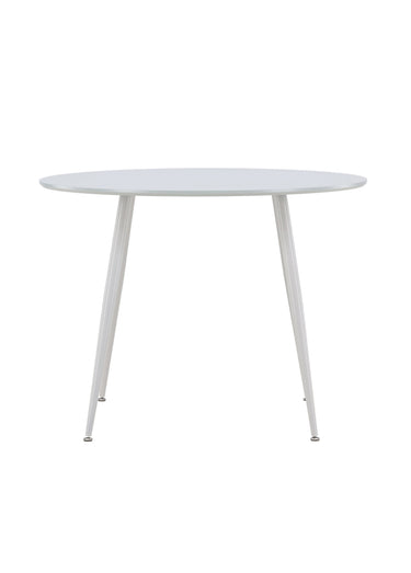 Table ronde, style épuré et pieds compas Gris