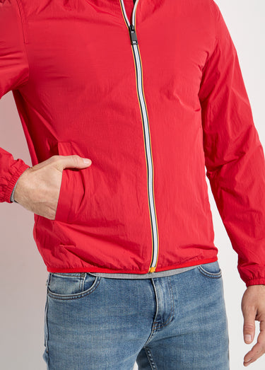 Coupe-vent déperlant avec capuche Rouge