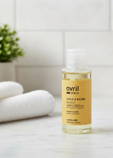 Huile à barbe BIO pour homme Blanc