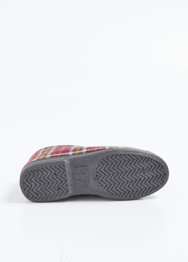 Chaussons montants zippés chauds confort Bordeaux