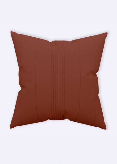 Housse de coussin bachette coton, motif lignes Brique