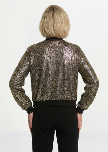 Veste style bomber imprimé métallisé Animalier