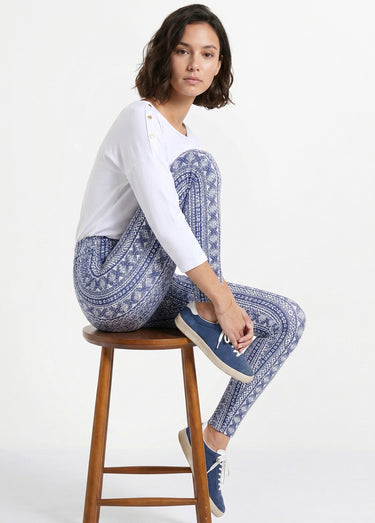 Legging imprimé taille élastiquée Rayures