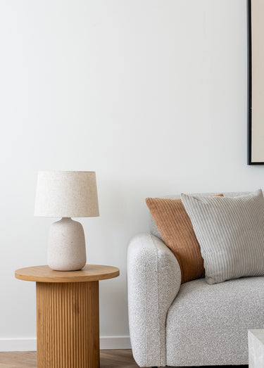 Lampe compacte design fibre d'argile Stone