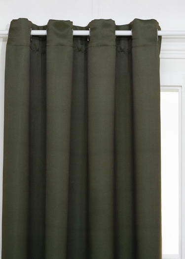 Rideau occultant oeillets métal 140x260cm Kaki