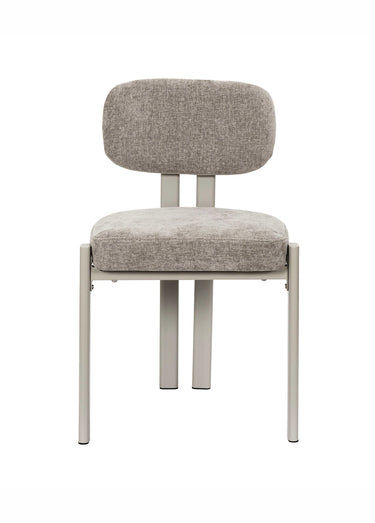 Set de 2 Chaises design chenille EMILIA Taupe